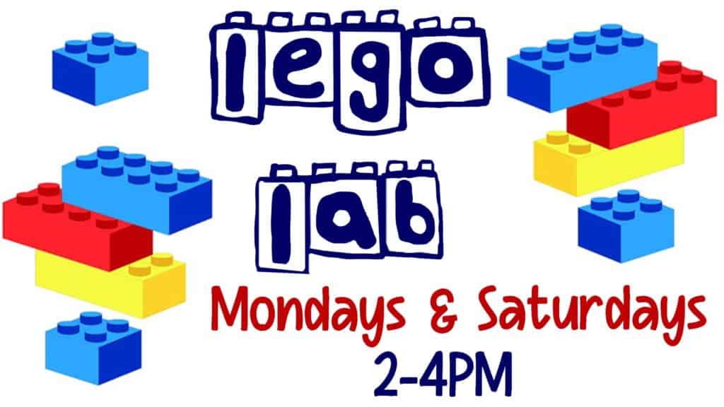 Lego Lab Mondays and Sundays 2-4PM